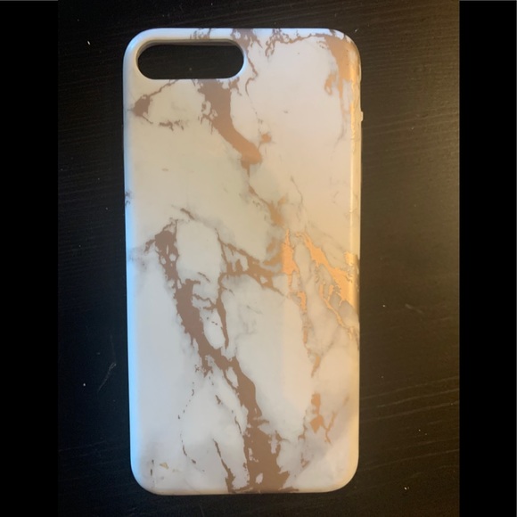 White and Gold Marble iPhone 6 Plus Case - Picture 1 of 2